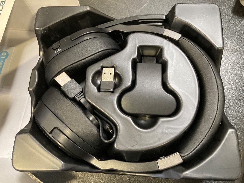 Photo 1 of TECKNET Bluetooth Trucker Headset, Single and Dual Ear Wireless Headset with Mic for Work Noise Cancelling, 50Hrs 3 EQ Music Modes Trucker Bluetooth Headphones for PC, Drivers, Office, Call Center