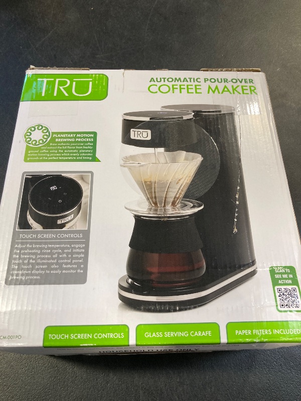 Photo 1 of TRU Automatic Pour Over Coffee Maker with Digital Controls - Auto Coffee Maker with Plastic Cone Dripper - Coffee Brewer for Household Use