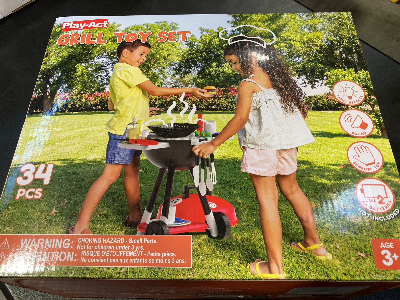 Photo 1 of JOYIN 34 PCS Kitchen Toy Set, BBQ Play Grill, Cooking Toy Set, Little Chef Play, Kids Grill Playset Interactive BBQ for Kids with Light & Sound, Birthday Gift for Boys Girls