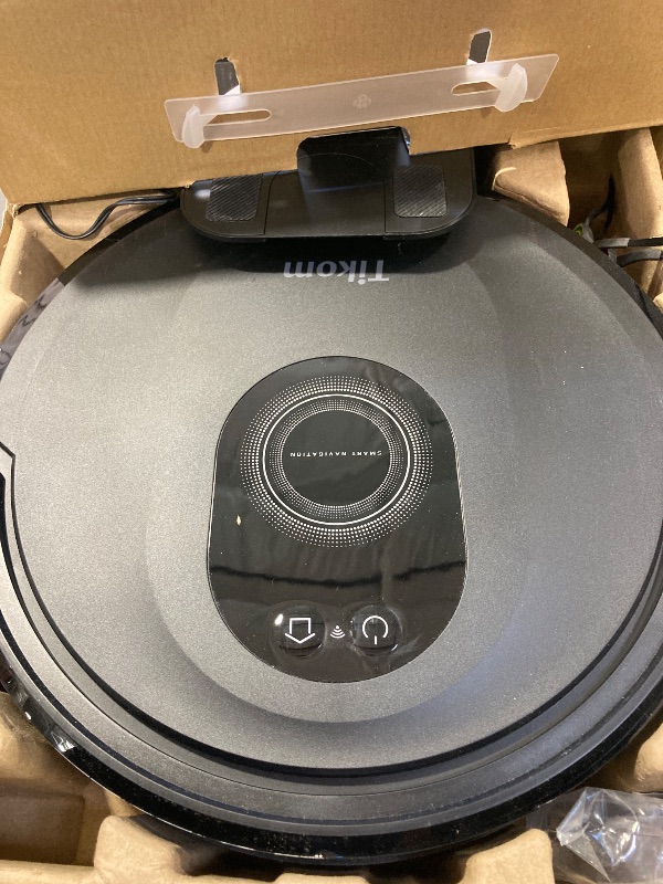 Photo 1 of Tikom Robot Vacuum and Mop Combo, 5000Pa Robotic Vacuum Cleaner, 150 Min Max, App & Remote Control, Ideal for Hard Floor, Carpet, Pet Hair, Self-Charge(G8000 Max)