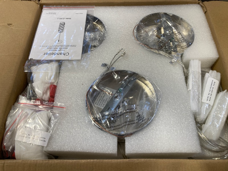 Photo 1 of Pendant Lights Modern Chrome Pendant Light Mini Crystal Chandelier Pendant Lighting for Kitchen Island Dinning Room Bedroom Kitchen Sink Lighting (Chrome 3-Pack)