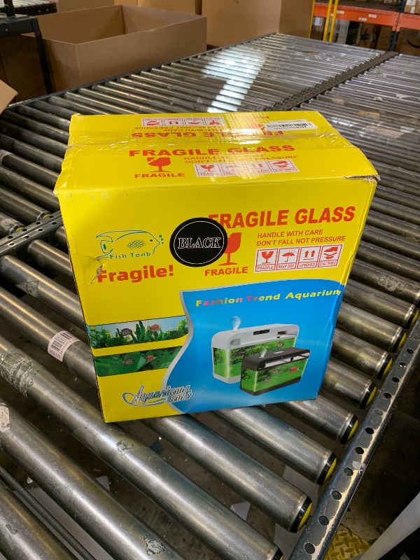 Photo 1 of Fish Tank 2.2 Gallon Fish Bowl with Humidifier 7 Color Auto-Looping Light Aquarium Tank with 3 in 1 Silent Pump with Filteration & Oxygenation & Circulation(Black-2.2 Gallon)