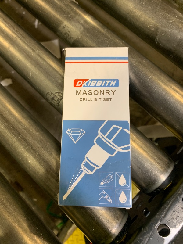 Photo 1 of 10-Piece Masonry Drill Bit Set for Concrete Tile Glass Ceramic Brick,1/8 to 1/2 Inch Drilling Bits with Triangle Handle,Tungsten Steel Alloy Tip.?Black?