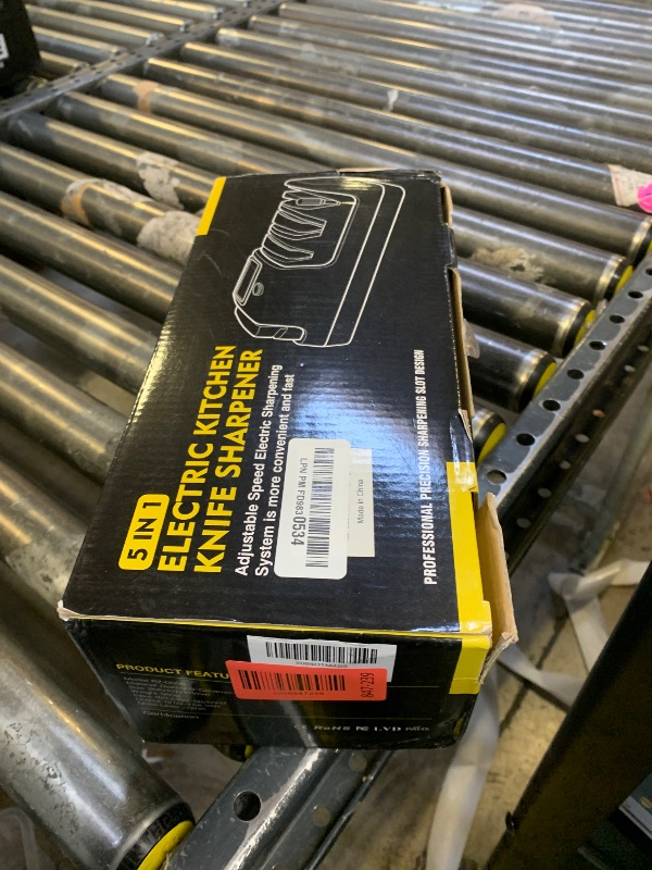 Photo 1 of Electric Knife Sharpener with LCD Screen, 3-Stage Speed Adjustable Knife Sharpener for All Kitchen Knives Quick Sharpening (Black)