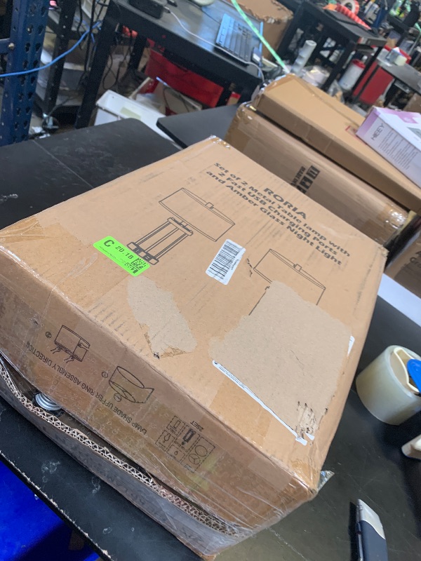 Photo 1 of Set of 2 Farmhouse Table Lamps for Living Room with 2 USB Charging Ports, Vintage Rustic Nightstand Lamps with Amber Glass Nightlight, Retro Desk Lamps for Bedroom Entryway, 4 Bulbs Included (Brown)