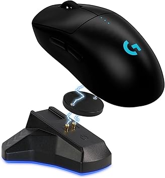 Photo 1 of *********READ CLERK NOTES**********  
Logitech PRO 2 Lightspeed Wireless Gaming Mouse, Black | Hero 2 Sensor, 44k DPI, 8 Programmable Buttons, LIGHTFORCE Switches, RGB Lighting, Lightweight, PC/Mac | with Signature Series Charging Dock