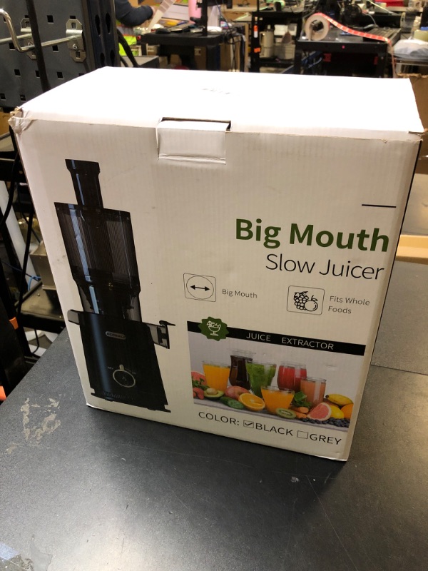 Photo 1 of ECOSELF Cold Press Juicer - Wide Mouth Feed Chute with Self Feeding & Hands-Free Design - Juice Extractor Machine for Fruits and Leafy Greens - Juicer Machines High Juice Yield & Easy to Clean