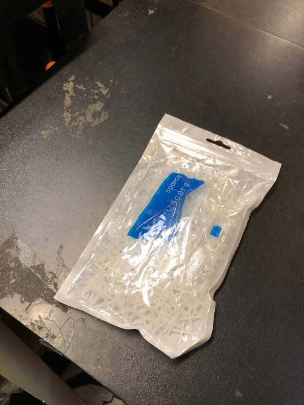 Photo 1 of 1/16 Inch Tile Spacers, 500 Pcs Cross Tile Leveling Clips Floor Wall Plastic Tiles Shim for Various Types of Ceramic Tiles Installation Leveling