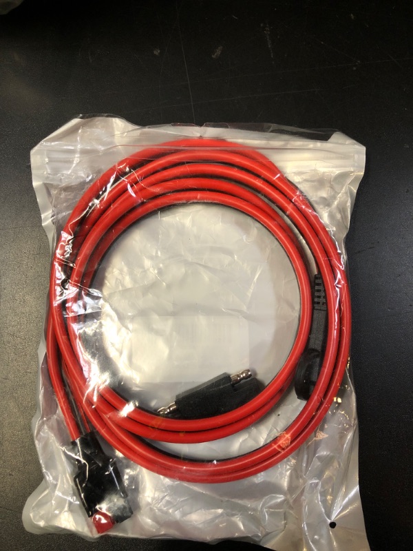 Photo 1 of 10AWG Heavy-Duty Extension Cable with Anderson-Style Connector to SAE 6FT, Includes Extra SAE Connector, High Power Transfer for Solar Panels, RVs, and Automotive Applications