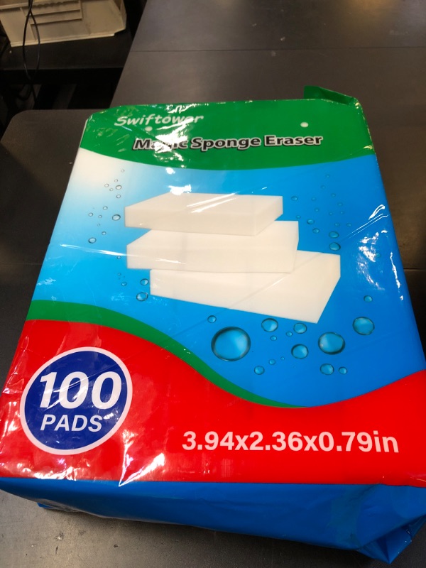Photo 1 of 100 Pack Magic Sponge Erasers, Melamine Sponge Foam Bulk, Household Cleaning Supplies Kitchen Dish Sponges Multi Purpose Cleaner, Bathroom, Shower, Shoe, Car, Window, Wall Cleaner