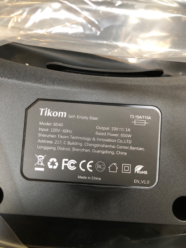 Photo 1 of Tikom Robot Vacuum and Mop, 6000Pa Robotic Vacuum Cleaner with Self-Emptying Base, 90 Days Capacity, LiDAR Navigation, Home Mapping, Ideal for Pet Hair, Hard Floors, Carpet (L8000 Plus)