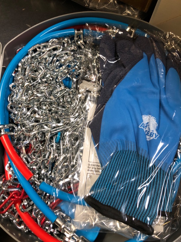 Photo 1 of Snow-Chains Auto Fixing 1 Min Quick Fit Easy Installation Tire-Chains, Gifts for Safety, Portable Reusable Universal Emergency Tire Traction Chain for Passenger Car and SUV - Set of 2 (XM-140)