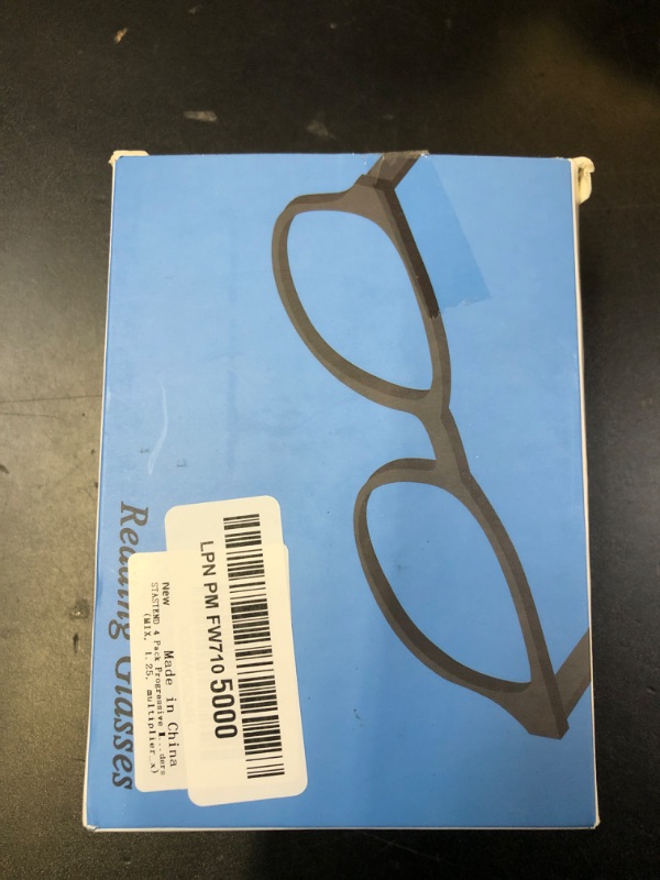Photo 1 of STASTEND 4 Pack Progressive Multifocus Reading Glasses for Women Men Spring Hinge Blue Light Blocking Readers (MIX, 1.25, x)