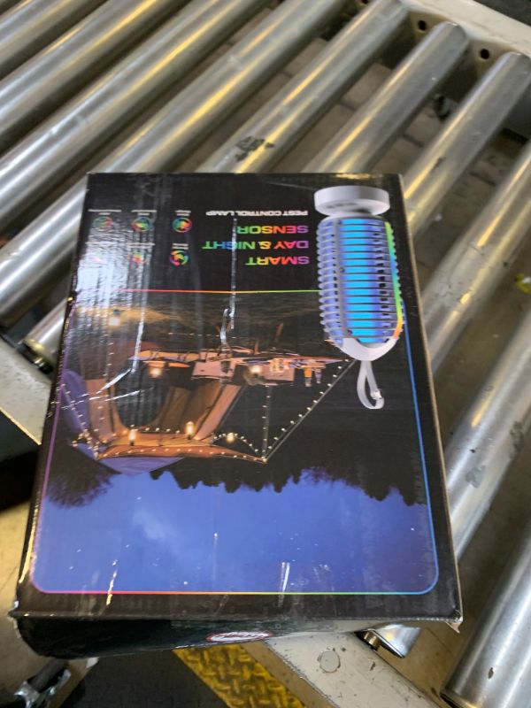 Photo 1 of (2 Pack) Bug Zapper Outdoor with Marquee Light, Cordless Mosquito Zapper, 4000mAh Rechargeable Bug Zapper Indoor, Auto On/Off Waterproof Mosquito Trap Fly Zapper for Patio Backyard Kitchen Camping