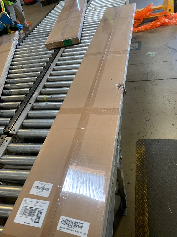 Photo 1 of Wood Acoustic Slat Panels, 2 Pieces 3D Fluted Soundproof Panel for Interior Wall and Ceiling Decor, 94.5 × 12.6 inch, Vintage Smoked Oak