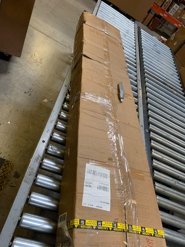 Photo 1 of LITTLE TREE 63 Inches Long Console Table, 2-Tier Farmhouse Sofa Table Behind Couch, Large Narrow Entryway Table for Living Room, Wooden Hallway Foyer Table with Heavy Duty Base, Rustic Brown and Grey