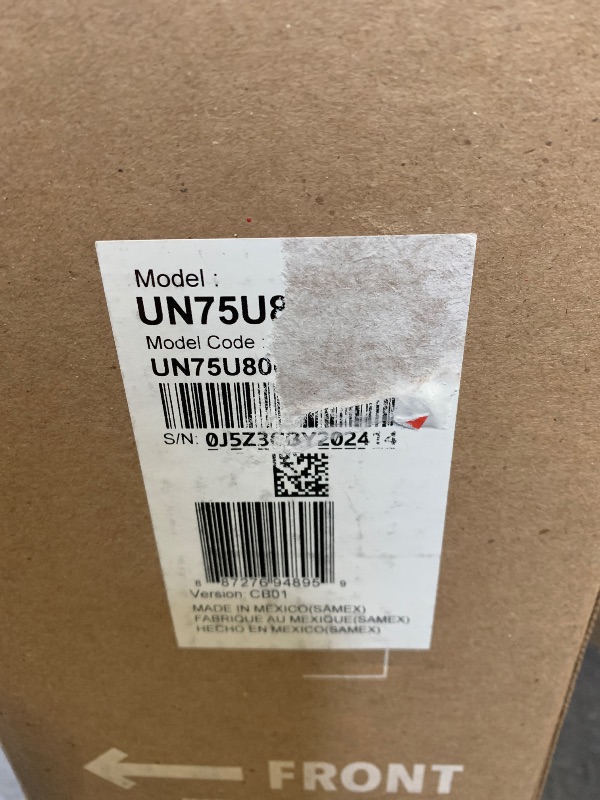 Photo 1 of Samsung 75-Inch Class Crystal UHD U8000F 4K Smart TV (2025 Model) Endless Free Content, Crystal Processor 4K, MetalStream Design, Knox Security, Alexa Built-in