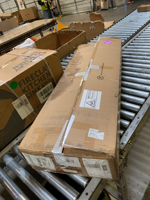 Photo 1 of 47-Inch Rectangular Coffee Table - Modern Understated Luxury Center Table for Living Room, Minimalist Walnut Grain Wood Coffee Table for Lounge & Office (Brown)