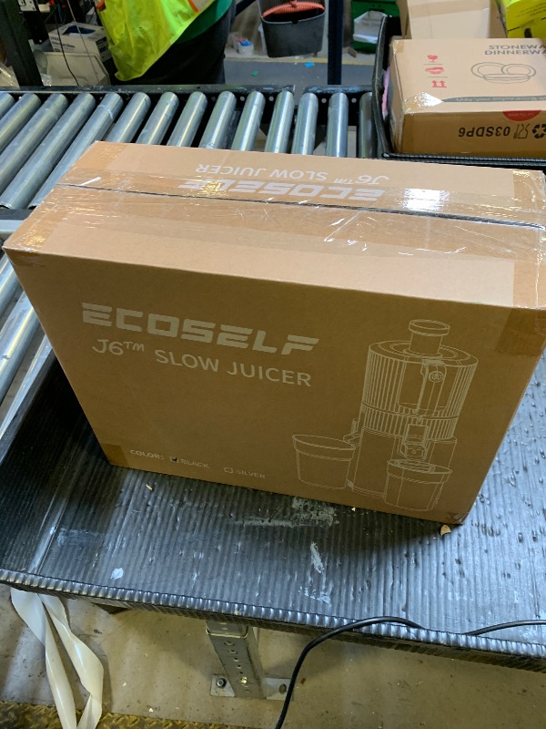 Photo 1 of ECOSELF Cold Press Juicer with 3 Filters (For Juice/Sorbet/Nut Milk), Juicer Machines With 6.0" Wide Mouth Hopper, Self Feeding & Hands-Free Design, Juicer for Family Gathering Party, With Pusher