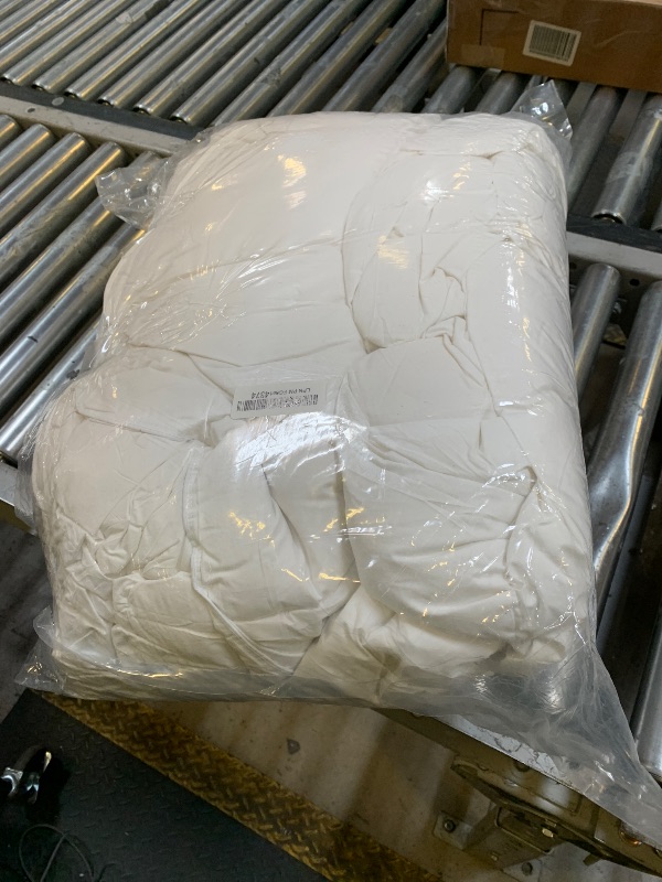 Photo 1 of Cosybay Heavyweight King Feather Down Fiber Comforter - White Thicker Winter Duvet Insert, Ultra Soft 100% Cotton Cover, Luxury Hotel Bedding with Corner Tabs, 106"x90"