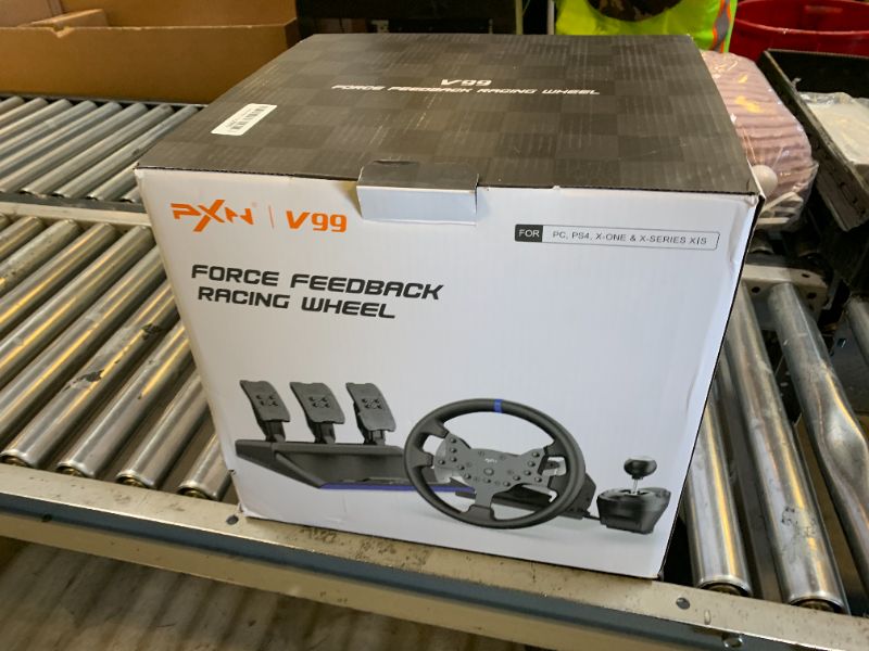 Photo 1 of PXN V99 3.2Nm Force Feedback Gaming Steering Wheel – 270-900 Degree, 11.8-inch, Hall 3-Pedal, H Shifter - Sim Racing Wheel for PC, PS4, Xbox One, Xbox Series X|S