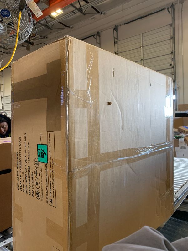 Photo 1 of Modway Large 38" Round Performance Velvet Upholstered Upholstered Ottoman