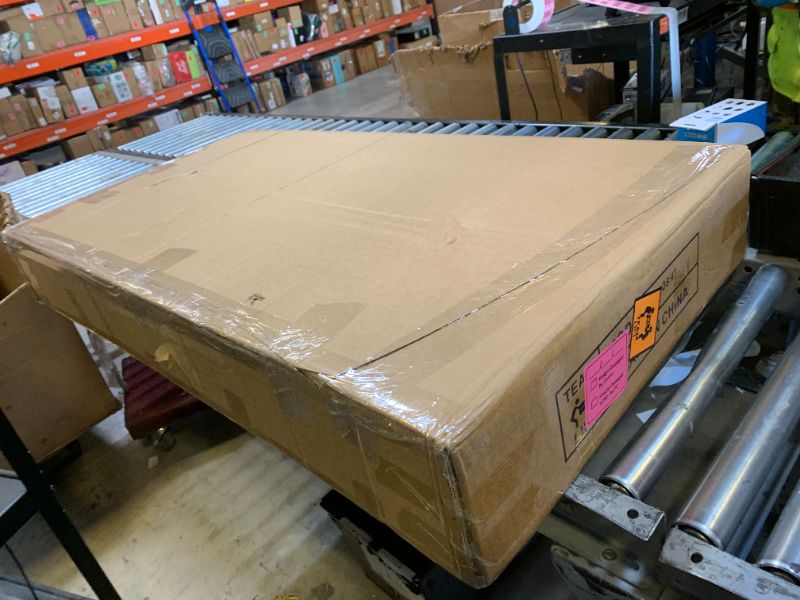 Photo 1 of Arulvmrn 43" Makeup Vanity Desk with Mirror and Lights, & Power Outl, Glass Top Big Vanity Table with 9 Drawers& 8 Storage Shelves, Dressing Table Set with Chair for Bedroom, Brown