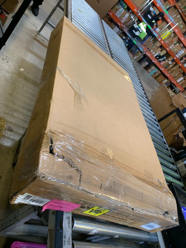 Photo 1 of Arulvmrn Makeup Vanity Desk with Mirror and Lights, 43.3'' Glass Tabletop Vanity Table with 5 Drawers & Shelves,Big Vanity Set for Bedroom, Oak