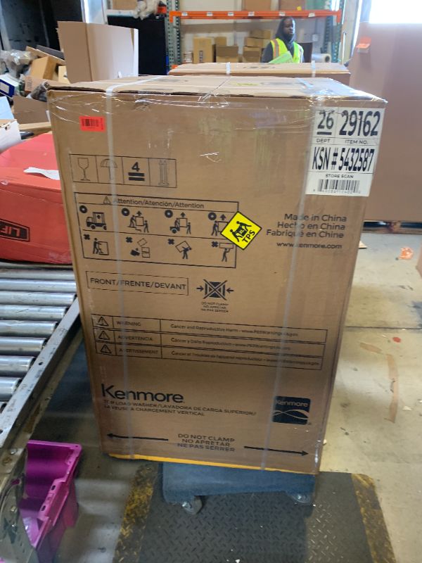 Photo 1 of Kenmore 4.4 cu. ft. Top Load Washer with Triple Action Agitator for Tough Dirt & Stains - Reduce Laundry Time with Accela Wash & Express Wash - LED - White