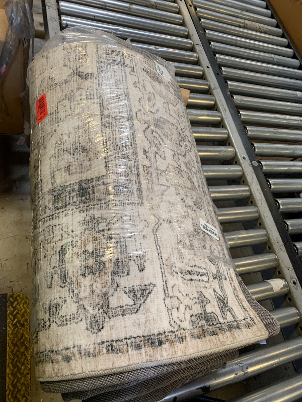 Photo 1 of HelloTree Washable Rugs 8x10 Area Rug for Living Room, Vintage Boho Khaki Rug Non Slip Carpet Retro Accent Indoor Mat Print Distressed Low Pile Throw Large Rug for Office Dining Room Bedside-Khaki