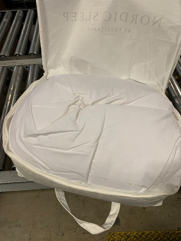 Photo 1 of FOSSFLAKES Side Sleeper Pillow L-Shaped with Cover – Ergonomic Contour Cushion for Body Alignment – Orthopedic Support, Luxury Breathable Bedding by Nordic Sleep