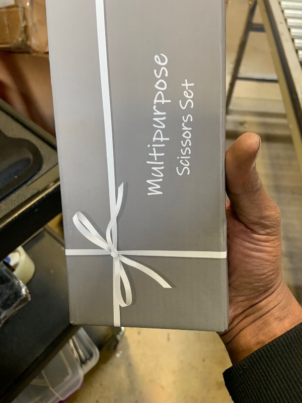 Photo 1 of 3 Pack 8" Stainless Steel Scissors with Ultra Sharp Blades and Comfort Grip Handles Scissors All Purpose For Office Home School Sewing Crafts