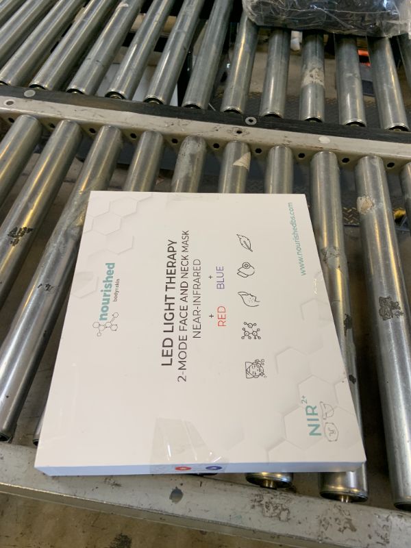 Photo 1 of Nourished Bodynskin LED Face and Neck Mask with Near-Infrared - Blue, Red Light Therapy for Face - 228 LEDs - Skincare Tool for Wrinkles, Anti-Aging