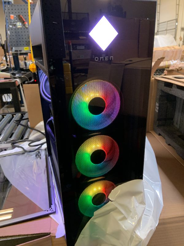 Photo 1 of HP OMEN 45L Gaming Desktop, Intel Core Ultra 7 265K, 32 GB RAM, 2TB SSD, NVIDIA GeForce RTX 5080, Windows 11 Pro, Microsoft Copilot, Tempered Glass, GT22-3080 (2025)