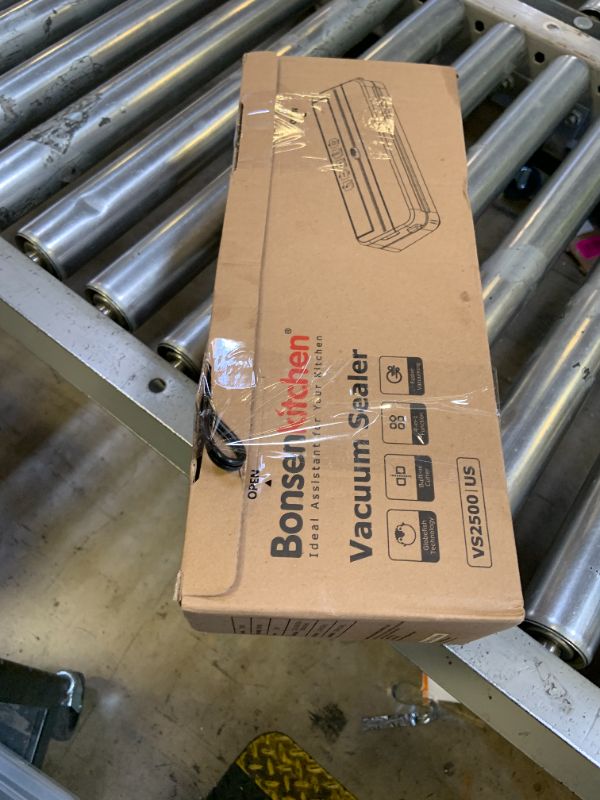 Photo 1 of Bonsenkitchen Vacuum Sealer Machine, Built-in Cutter | Multifunctional Food Sealer for Sous Vide & Meal Prep, 5 Pre-Cut Bags, Silver-Black