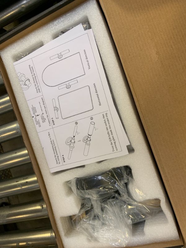 Photo 1 of Bathroom Sconces Wall Lighting W/ Clear Glass, 2-Light Bathroom Vanity Light Fixtures, Modern Wall Lights for Mirror Living Room Hallway, Black and Gold Brushed Brass, E26 T10 Bulbs(Excluded)