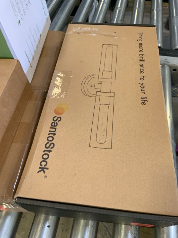 Photo 1 of Bathroom Sconces Wall Lighting W/ Clear Glass, 2-Light Bathroom Vanity Light Fixtures, Modern Wall Lights for Mirror Living Room Hallway, Black and Gold Brushed Brass, E26 T10 Bulbs(Excluded)