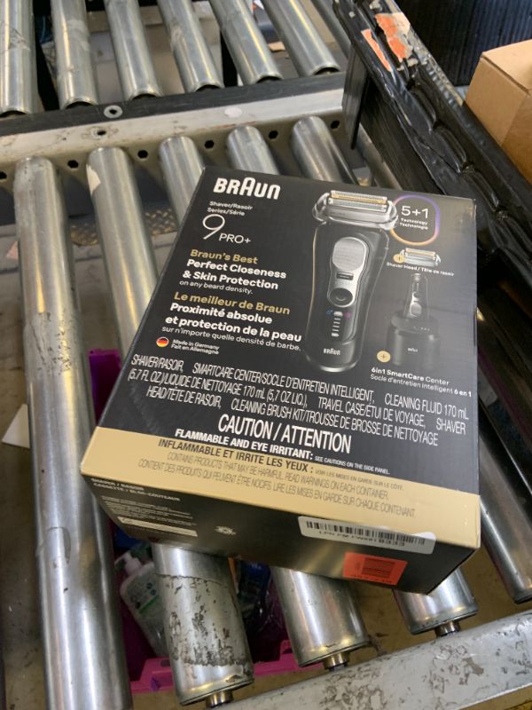 Photo 1 of Braun Series 9 PRO+ Electric Shaver, Pro SensoAdapt, 6in1 SmartCare Center, Wet & Dry Razor, 9660CCPS, Black