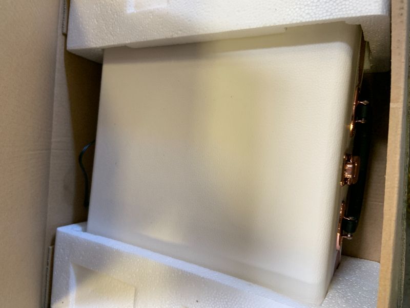 Photo 1 of Turntable Vinyl Record Player 3-Speed Suitcase Portable Belt-Driven Record Player with Built-in Speakers RCA Line Out AUX in Headphone Jack Vintage White