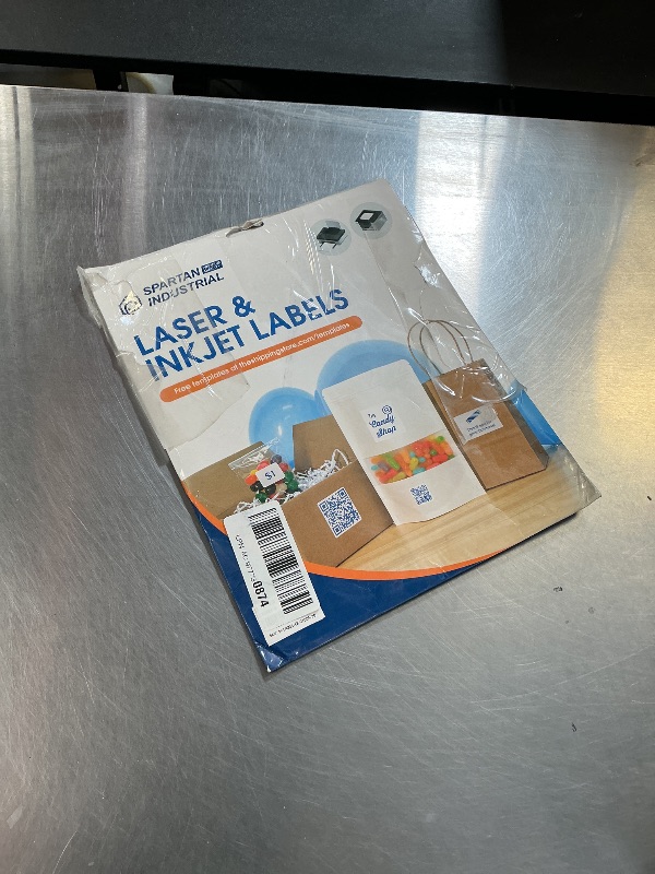 Photo 1 of 1" X 0.5" Matte White Printable Labels for Inkjet and Laser Printers - 30 Sheets, 4800 Custom Stickers for Address Labels, Price Tags, Barcodes, Inventory - Spartan Industrial Template R001