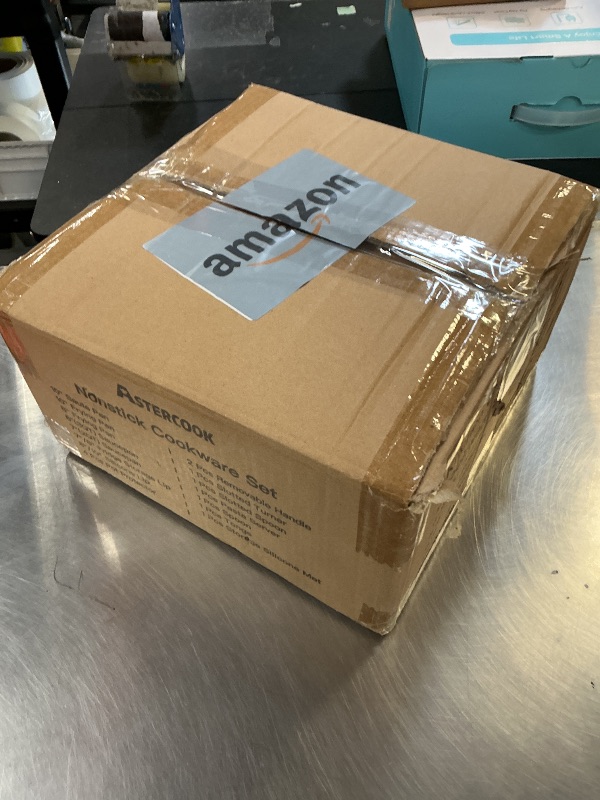 Photo 1 of **INCOMPLETE** Astercook Pots and Pans Non Stick Ceramic Cookware Set, Detachable Handles, RV Kitchen Cooking Set, Oven Safe, Induction Ready, Stackable, Pink