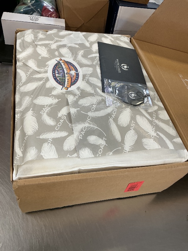 Photo 1 of Pacific Coast Goose Feather Down Comforters Queen Size, 100% Cotton Extra Fluffy White Duvet Insert, Soft, Breathable, All Season Hotel Luxury Bedding Comforters, 8 Corner & Center Loops (90"x90")