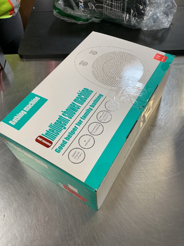 Photo 1 of Calcy Ssay Shower Back Scrubber Wall Mounted, with 4 Replaceable Heads, 7''Electric Large Back Scrubber for Shower Wall, 3 Speed Adjustment Exfoliating Brush for Back Cleansing, Exfoliating