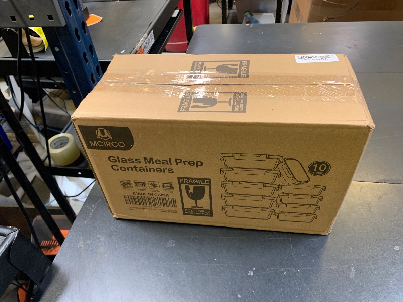 Photo 1 of [10-Pack] Glass Meal Prep Containers with Lids, MCIRCO Food Storage Containers with Snap Locking Lids, Airtight Lunch Containers, Microwave, Oven, Freezer and Dishwasher