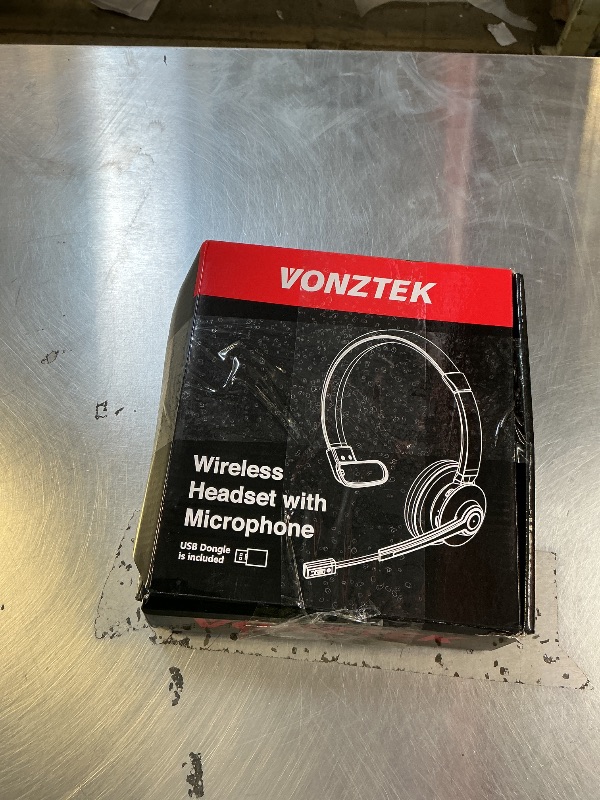 Photo 1 of Vonztek Wireless Headset, Trucker Bluetooth Headset with Microphone Noise Canceling & Mute, Bluetooth Headphones with USB Dongle for Cell Phone Computer Call Work Home Office Meetings Teams Skype