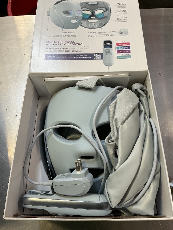 Photo 1 of Shark CryoGlow LED Face Mask with Under-Eye Cooling, Anti-Ageing & Blemish Repair, Red & Blue LED, Infrared Light Therapy, USB-C, Remote Control, Storage Bag, Blue Frost, FW312