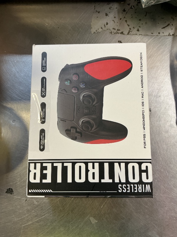 Photo 1 of *DAMAGED** Kamylorus Wireless Controller for PS-5, Gaming Controller for PC with Hall Effect, Programmable/Remap/Turbo, 3.5Mm Audio Jack, Dual Vibration, 6-Axis Motion Control Gamepad with Speaker