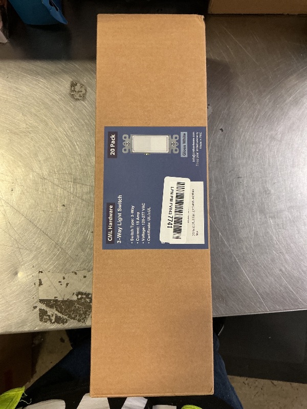 Photo 1 of (20 Pack) CML 3 Way Decorator Paddle Rocker Wall Light Switch, Single Pole or Three Way, 15A 120/277V, On/Off Interrupter, UL Listed, White