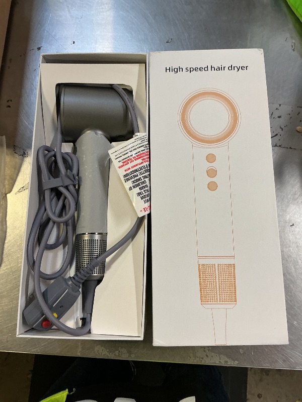 Photo 1 of Hair Dryer, Blow Dryer with Diffuser, 1200M Negative Ions & Brushless Motor, Low Noise Design with Magnetic Nozzle Attachments