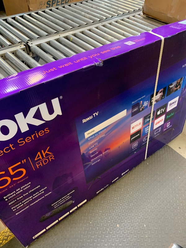 Photo 1 of Roku Smart TV 2025 – 65-Inch Select Series, 4K HDR TV – RokuTV with Enhanced Voice Remote – Flat Screen LED Television with Wi-Fi for Streaming Live Local News, Sports, Family Entertainment